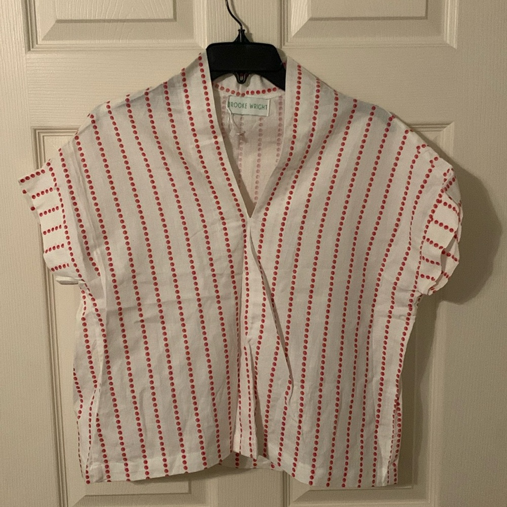 Brooke Wright Designs red dot Kimono top
